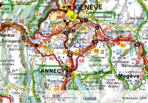 Carte sur ViaMichelin