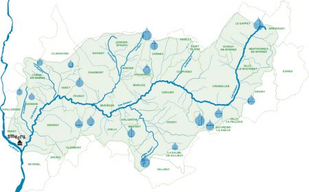 Lien vers la carte interactive du bassin versant des Usses