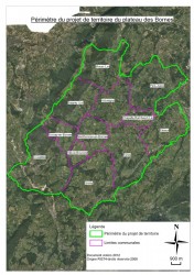 Périmètre du projet de territoire du plateau Bornes.