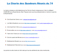 Charte des Quadeurs Réunis du 74 (1ère page)