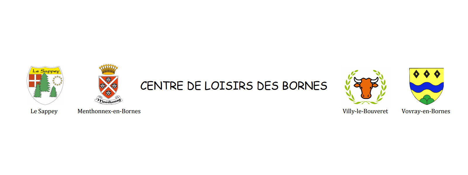 Blasons des communes du centre de loisirs des Bornes