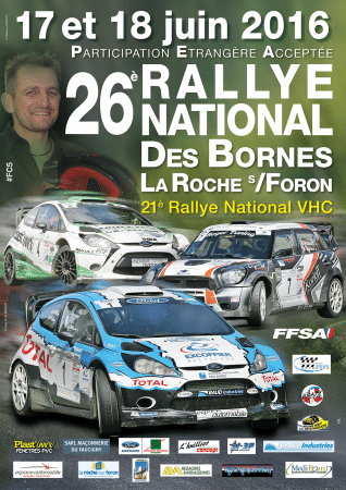 Affiche du 26ème rallye des Bornes