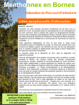 Lettre exceptionnelle d'information concernant l'élaboration du Plan Local d'Urbanisme (format PDF, 2,51 Mo).