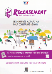 Affiche pour le recensement de la population du 19 janvier au 18 février 2017