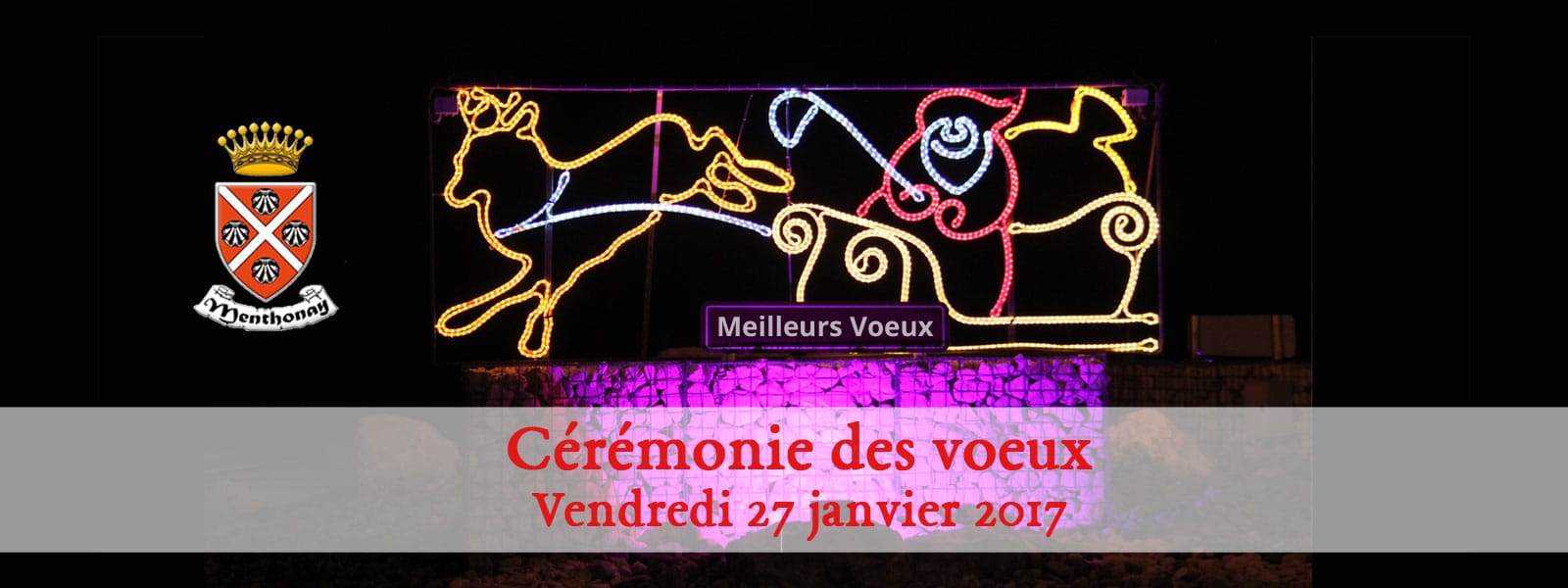 Invitation à la cérémonie des vœux le 27 janvier 2017 à 19h30