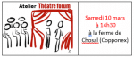 Atelier Théâtre Forum du SMECRU le samedi 10 mars 2018 à 14h30 à la ferme de Chosal