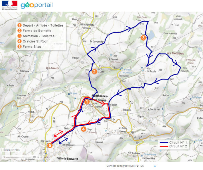 Plan de la balade gourmande 2018