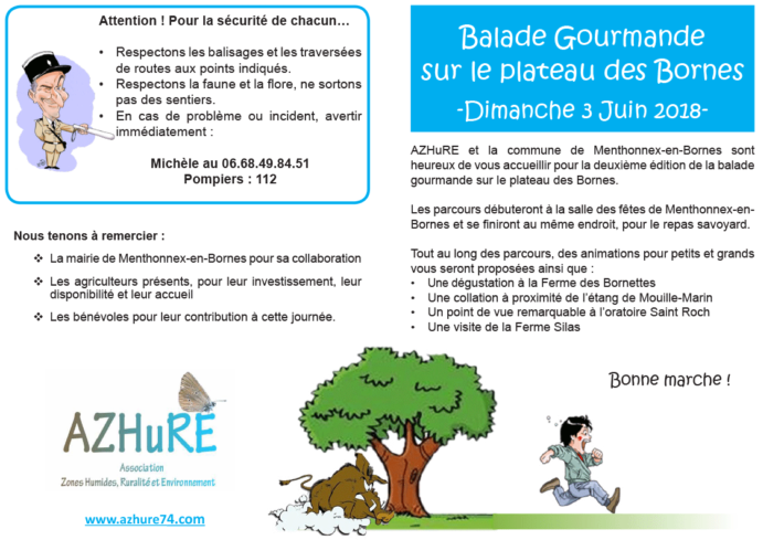 Flyer de la balade gourmande 2018