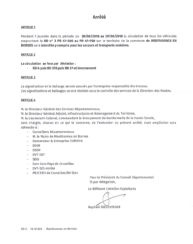 Fermeture de la RD 3 du 28/08 au 29/08 2018