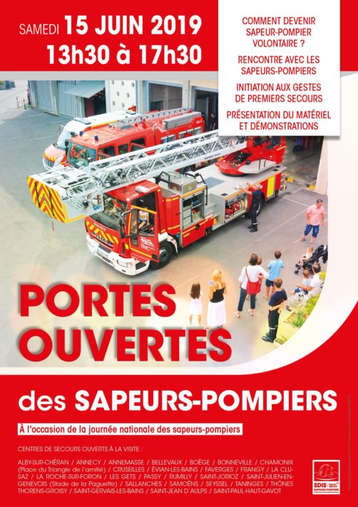 Portes ouvertes des Sapeurs-pompiers le 15 juin 2019
