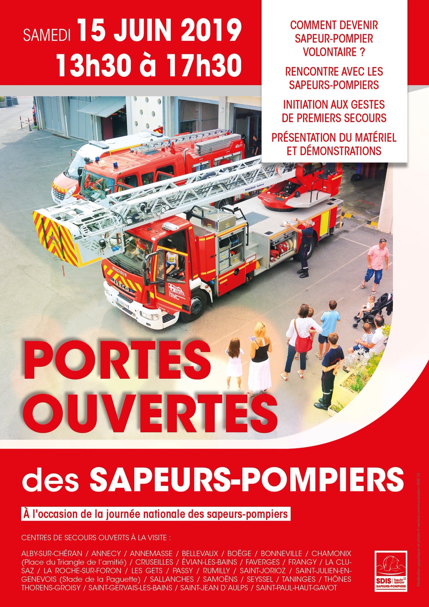 Portes ouvertes des Sapeurs-pompiers le 15 juin 2019