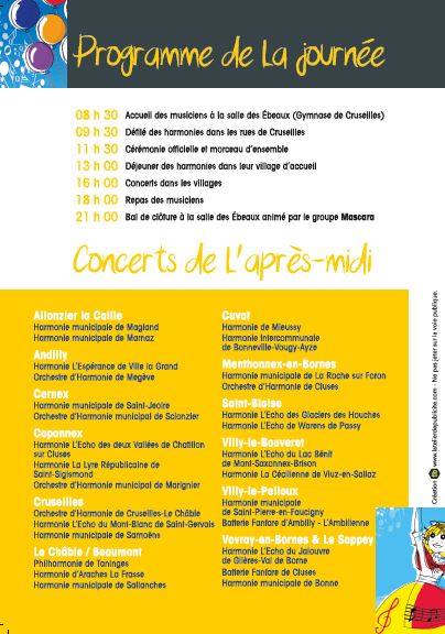 183ème Festival des Musiques du Faucigny : programme