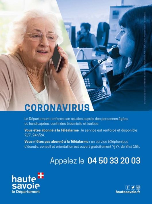 Service téléphonique de soutien aux personnes âgées et handicapées : 04 50 33 20 03