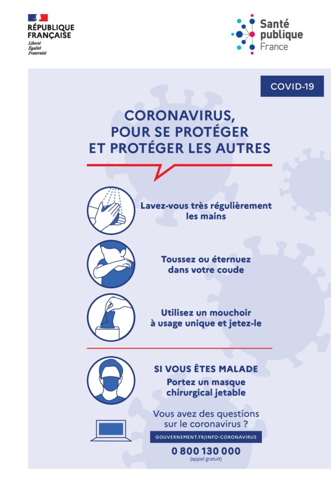Coronavirus : gestes barrières