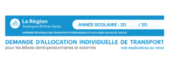 Allocation individuelle de transport 2019/2020