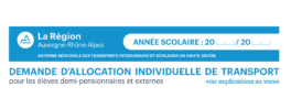 Allocation individuelle de transport 2019/2020