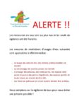 Alerte ressources en eau
