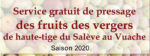 Service gratuit de pressage de vos fruits