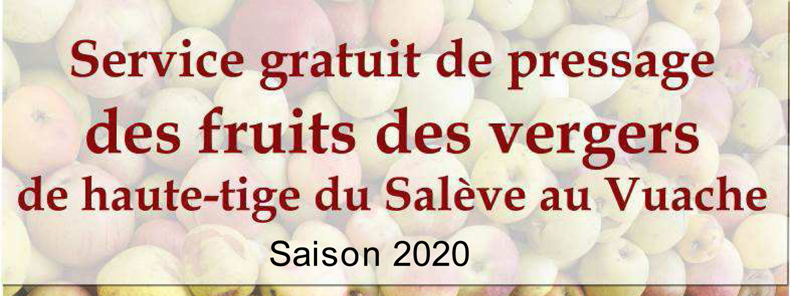 Service gratuit de pressage de vos fruits