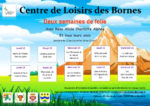 Programme des vacances d'avril 2021 du Centre de Loisirs des Bornes.