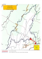 Plan de déviation durant la fermeture de la RD 27 pendant trois jours dans la période du 3 au 12 mai 2021.