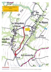 Plan de déviation durant la fermeture de la RD 3 pendant deux jours dans la période du 3 au 12 mai 2021.