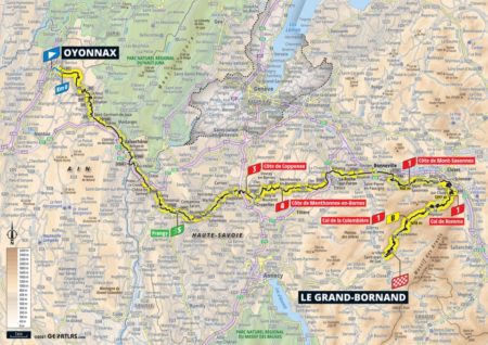 Carte de l'étape 8 du Tour de France 2021