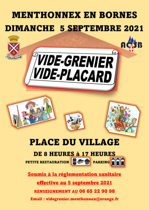 Affiche du vide-grenier du 5 septembre 2021