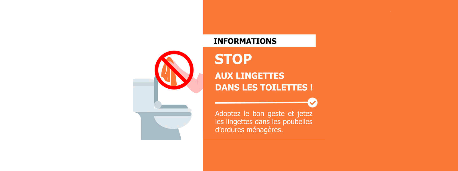 Stop aux lingettes dans les toilettes