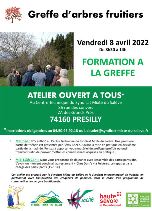 Formation à la greffe d'arbres fruitiers le 8 avril 2022 à PRESILLY