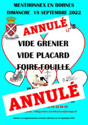 Vide-greniers du 18 septembre 2022 ANNULÉ