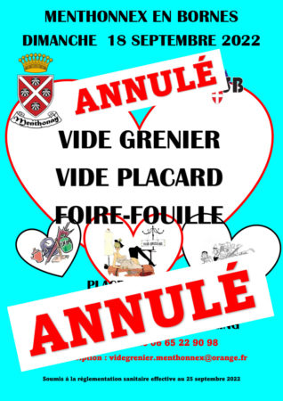Vide-greniers du 18 septembre 2022 ANNULÉ