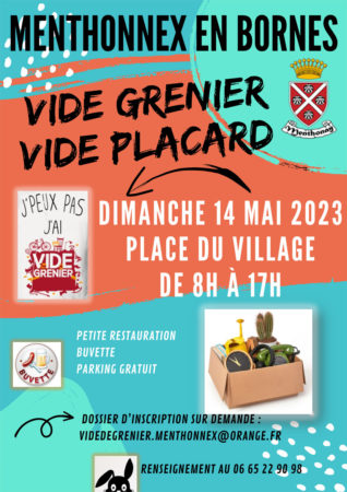 Affiche du vide-greniers du 14 mai 2023
