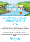 Restons vigilants sur l’utilisation de l’eau au quotidien pour limiter le risque de revivre l’été sec de 2022 !