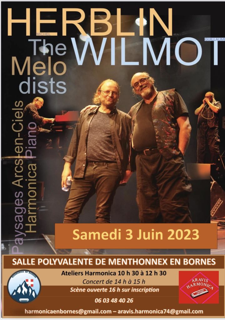 Ateliers Concerts avec Michel Herblin Harmonica & Guillaume Wilmot et Scène ouverte sur inscription.
