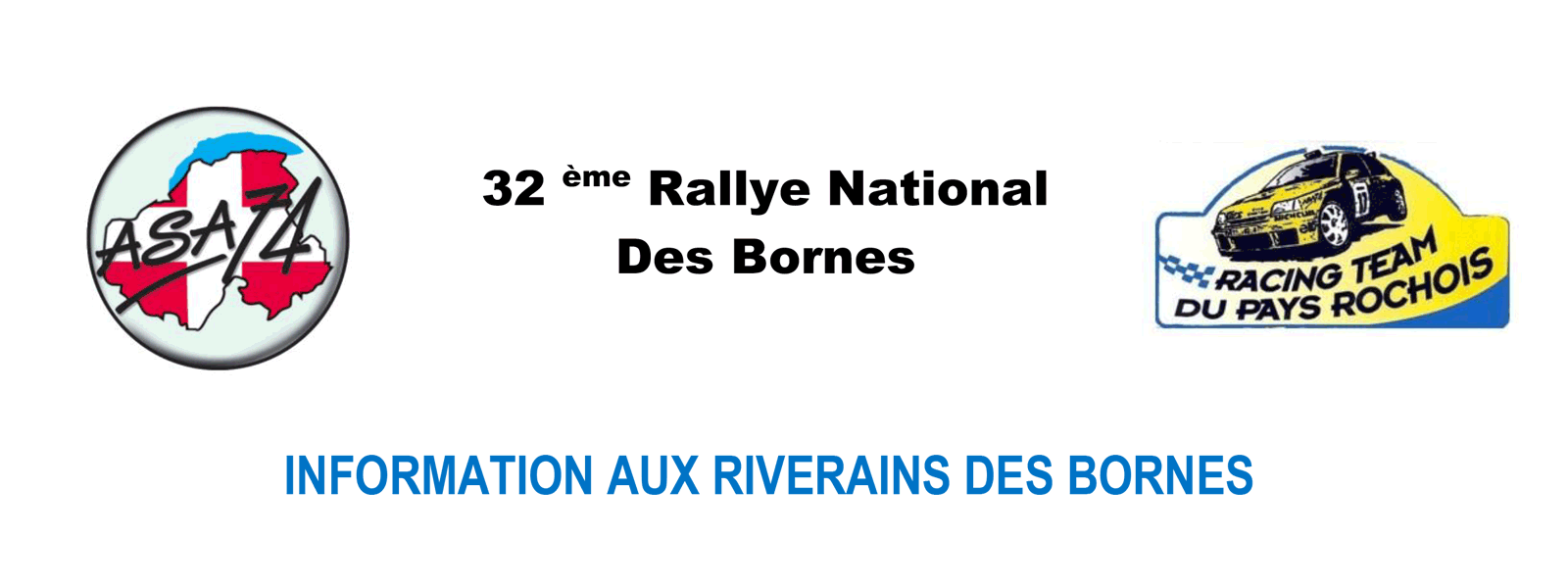 Informations aux riverains concernant le Rallye des Bornes 2023