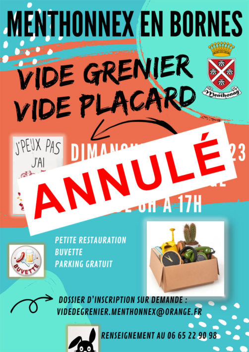 Vide-greniers du 14 mai 2023 ANNULÉ