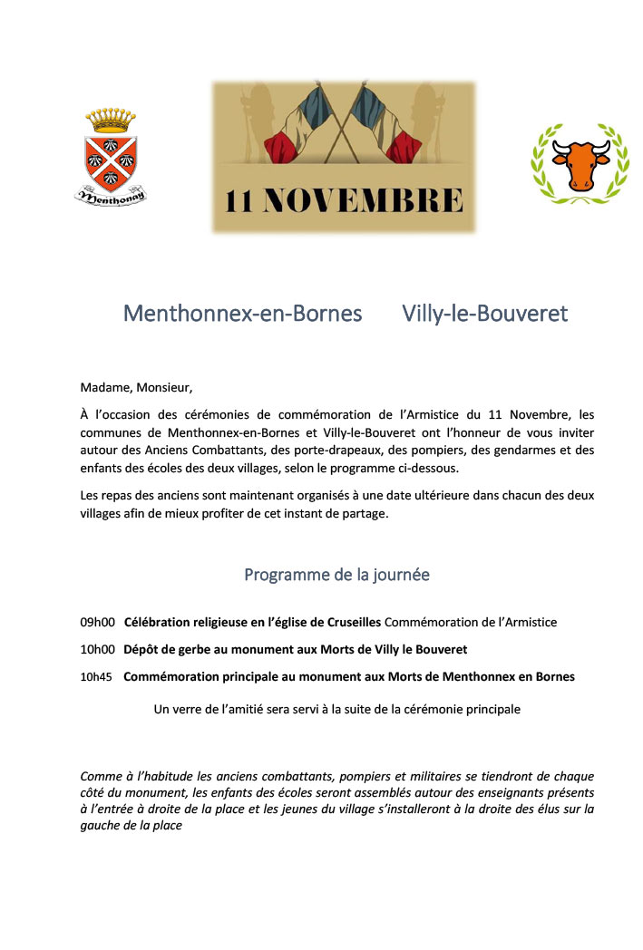 Cérémonies du 11 novembre 2023