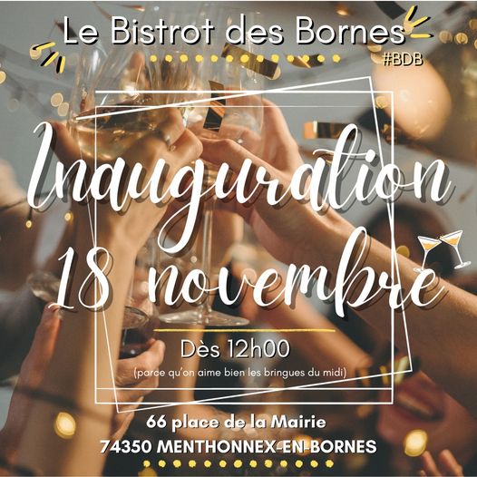 Inauguration du Bistrot des Bornes le 18 novembre 2023.