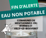 Fin d'alerte eau non potable