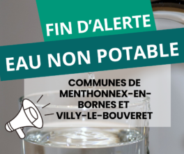 Fin d'alerte eau non potable