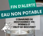 Fin d'alerte eau non potable