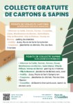 Collecte de cartons du 26 décembre 2023 au 5 janvier 2024 et collecte de sapins du 8 janvier au 2 février 2024 sur le parking du cimetière.