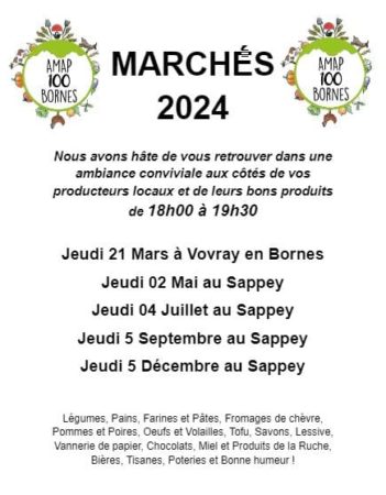 Marchés 2024 de l'AMAP 100 Bornes