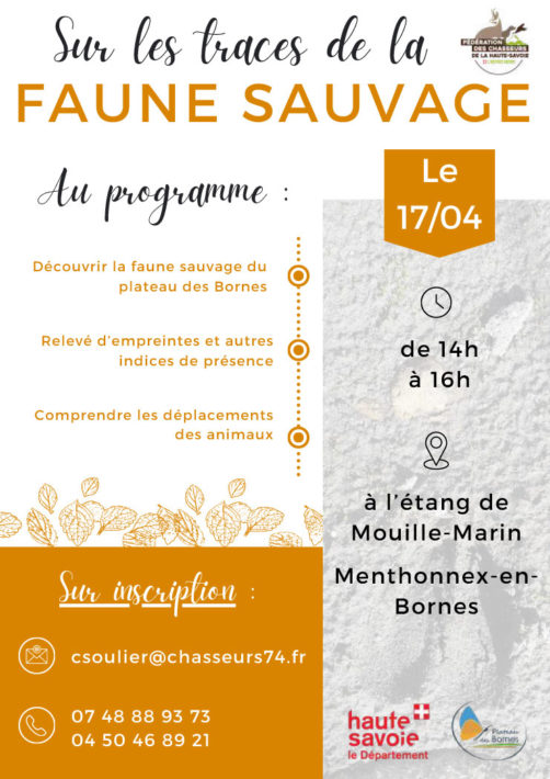 Animation FDC74 : Sur les traces de la faune sauvage.