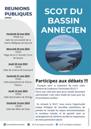 Réunions publiques dans le cadre du ScOT