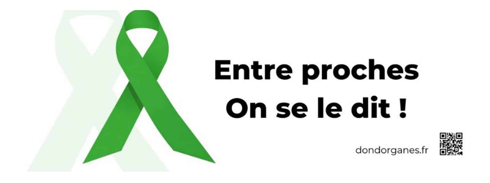 Logo ruban vert don d'organes