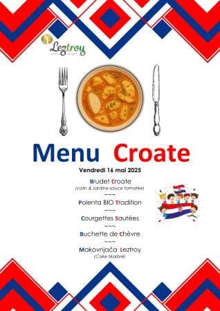 Menu Croate le vendredi 16 mai 2025