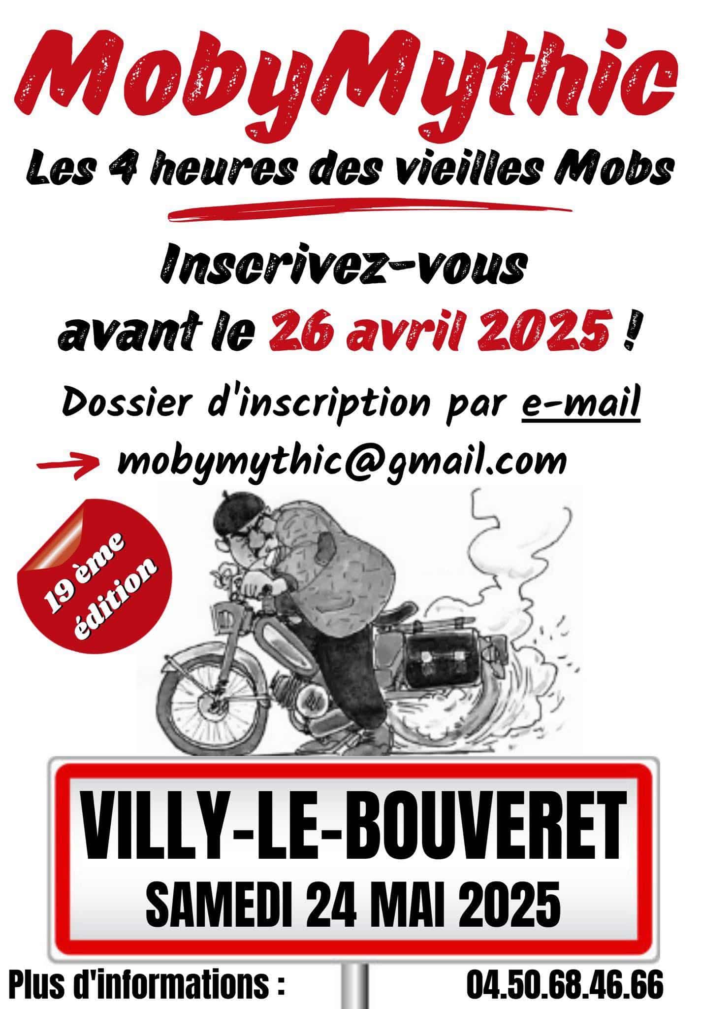 MobyMythic le 24 mai 2025. Inscriptions avant le 26 avril 2025.