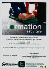 Formation aux gestes qui sauvent organisée par Groupama le 14 juin 2025
